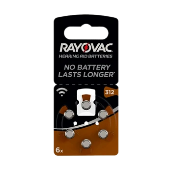 Батарейка Rayovac ACOUSTIC ZA312 BL6 Zinc Air 1.45V 0%Hg (6/60/600)