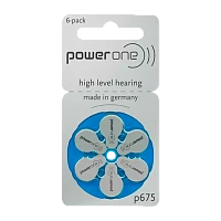 Батарейка PowerOne ZA675 BL6 Zinc Air 1.45V (6/60/300)