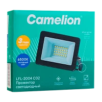 Прожектор светодиодный Camelion LFL-2004 20W 230V IP65 6500К черный (1/20)