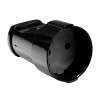 Розетка штепсельная Volsten S1-M12 10A Б/З черный (1/20/200)