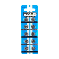 Батарейка Трофи G13/LR1154/LR44/357A/A76 BL10 Alkaline 1.55V (10/200/1600)