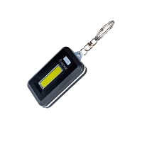 Фонарь брелок Космос 203B 1W COB от батареек IP53 3 режима черный (1/200/400)