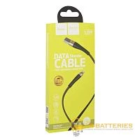 Кабель HOCO U39 USB (m)-Lightning (m) 1.2м 2.4A ткань золотой черный (1/24/240)