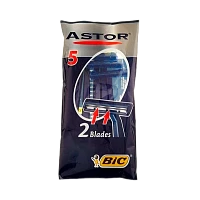 Бритва одноразовая BIC "Astor" 2 лезвия 5шт. (1/20)