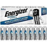 Батарейка Energizer Ultimate FR6 AA BOX10 Lithium 1.5V (10/120)