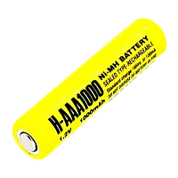 Аккумулятор ET H-AAA1000-T 1000мАч, 2-ножки, горизонтальный монтаж,  NI-Mh, 1.2В