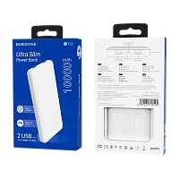 Внешний аккумулятор Borofone BT28 10000mAh 2.0A 2USB белый (1/37)