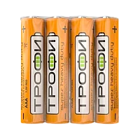 Батарейка Трофи Super R03 AAA Shrink 4 Heavy Duty 1.5V (4/60/1200/72000)