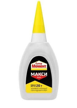 Супер-клей Момент Макси 20г универсальный (срок годн.до 12.2026) флакон (1/12/48)
