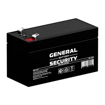 Аккумулятор свинцово-кислотный GENERAL SECURITY GSL1.2-12 12V 1.2Ah