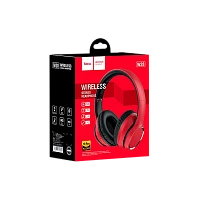 Наушники полноразмерные HOCO W28 bluetooth 5.0 с микр. microSD красный (1/30)