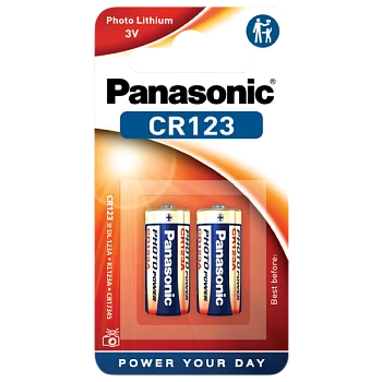 Батарейка Panasonic CR123A BL2 Lithium (2/20/200)