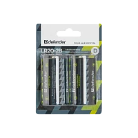 Батарейка Defender LR20 D BL2 Alkaline 1.5V (2/20/120)