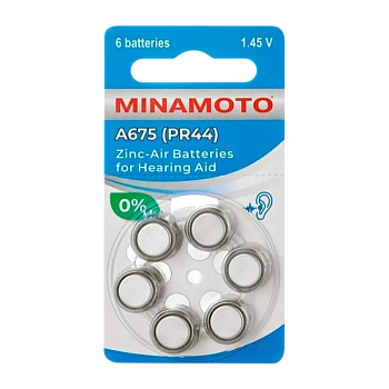 Батарейка Minamoto ZA675 BL6 Zinc Air 1.45V (6/60/600)
