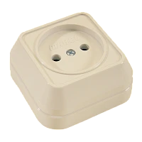 Розетка Makel Siva Ustu 1гн. 16A кремовый 45202 (1/10)