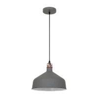 Светильник потолочный Camelion PL-425L Amsterdam 60W 230V E27 IP20 подвес серый (1/4)
