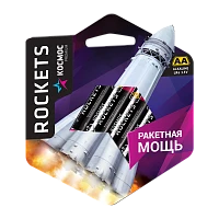 Батарейка Космос ROCKETS LR03 AAA BL4 Alkaline 1.5V (4/48/576)
