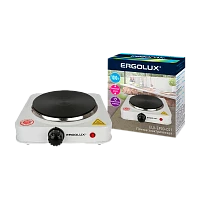 Электроплитка Ergolux ELX-EP03-C01 1 конф., дисковый нагр.эл.1000W 220-240V белый (1/12)