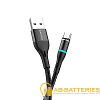 Кабель Borofone BU16 USB (m)-Type-C (m) 1м 3.0A нейлон магнит черный (1/63/252)
