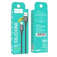 Кабель HOCO X101 USB (m)-Type-C (m) 1м 3.0A силикон черный (1/660)