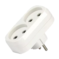 Разветвитель Smartbuy 2р.Б/З 10A белый (1/20)