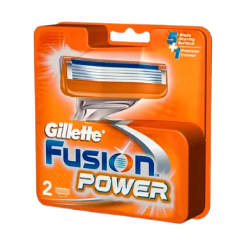 Сменные кассеты Gillette "FUSION POWER" 5 лезвий 2шт. (цена за 1 шт) (2/20)