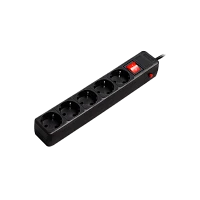 Сетевой фильтр Smartbuy SBSP 5р.С/З 10A 3.0м с выкл. черный (1/45)