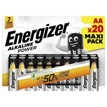 Батарейка Energizer Alkaline power LR6 AA BL20 Alkaline 1.5V (20/120)