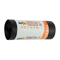 Мешки для мусора Рыжий кот 120л 40мкм ПВД 10шт. особо прочные черный (1/15)