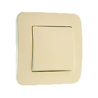 Выключатель Makel Light Lillium Natural 1-клав.10A пластик кремовый 55221 (1/12)