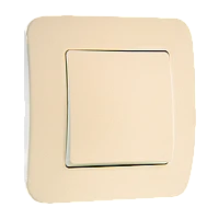 Выключатель Makel Lillium Natural 1-клав.10A пластик кремовый 55201 (1/12)