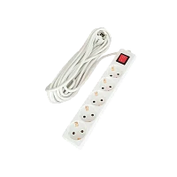 Удлинитель Прогресс Standard 5р.С/З 10A 7.0м с выкл. 3x1мм² белый (1/20)