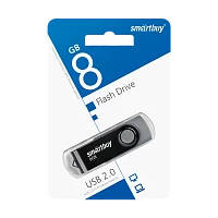 Флеш-накопитель Smartbuy Twist 8GB USB2.0 пластик черный