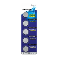 Батарейка Pleomax CR2025 BL5 Lithium 3V (5/100/2000/80000)