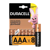 Батарейка Duracell Basic LR03 AAA BL8 Alkaline 1.5V (8/80/60480)
