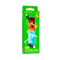 Кабель Borofone BX86 USB (m)-Lightning (m) 1м 2.4A силикон белый (1/360)