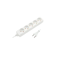 Удлинитель Старт S 5р.Б/З 10A 5.0м с выкл. 2x0.75мм² белый