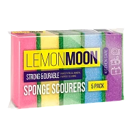 Губка для посуды Lemon Moon 96х64х27мм 5шт. (1/72)