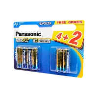 Батарейка Panasonic EVOLTA LR6 AA BL4+2 Alkaline 1.5V (6/72)