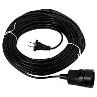 Удлинитель силовой Demmax SGR 1x20 1р.Б/З 6A 20.0м ПВС 2x0.75мм² черный (1/10)