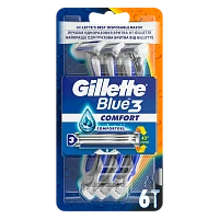 Бритва одноразовая Gillette "BLUE3 COMFORT" 3 лезвия 6шт. (1/6)
