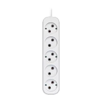 Удлинитель Smartbuy 5р.Б/З 10A 5.0м ПВС 2x1мм² белый