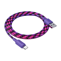 Кабель HOCO X116 USB (m)-Type-C (m) 1м 3.0A нейлон фиолетовый (1/68/680)