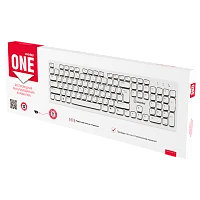 Клавиатура беспроводная Smartbuy 252 ONE классическая USB белый (1/20)