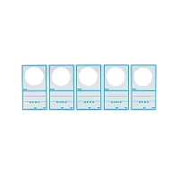 Ценники бумажные для бутылок, 6 см х 10,5 см (1 лист = 5 ценников) (1/20)