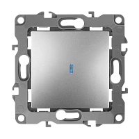 Выключатель ЭРА 12-1102-03 1-клав.10A алюминий с подсветкой (1/10/100)