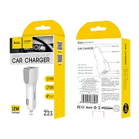 Автомобильное З/У HOCO Z23 2USB 2.4A белый (1/28/280)