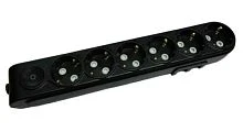 Колодка Makel 6р.С/З с выкл. черный N6310100 (1/9)