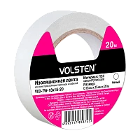 Изолента Volsten 15мм*20м ПВХ белый (1/10/200)