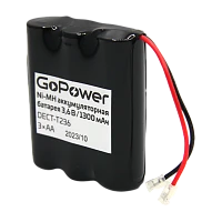Аккумулятор для радиотелефонов GoPower T236 PC1 NI-MH 1300mAh (1/15/180)
